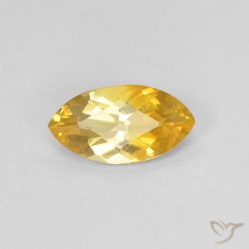 0.71ct 天然 金色 黄水晶, 榄尖形, VS