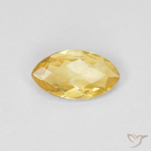 0.73ct 天然 金色 黄水晶, 榄尖形, VS