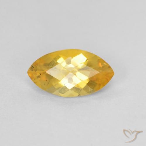 0.90ct 天然 中金 黄水晶, 榄尖形, VS