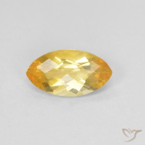 0.87ct 天然 金色 黄水晶, 榄尖形, VS