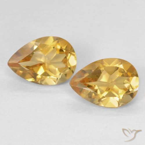 1.35ctw 天然 金色 黄水晶, 梨形, VVS-VS