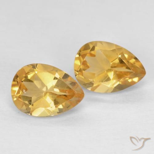 1.46克拉天然黄水晶，梨形，VVS-VS