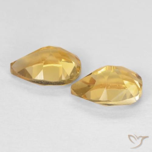 1.46克拉天然黄水晶，梨形，VVS-VS