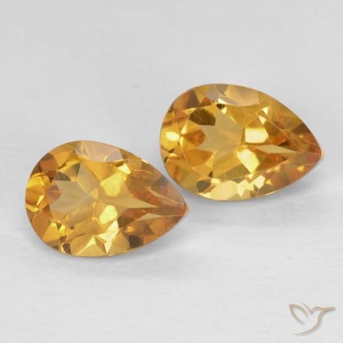 1.46克拉天然黄水晶，梨形，VVS-VS