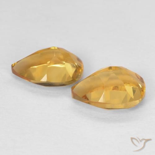 1.46克拉天然黄水晶，梨形，VVS-VS