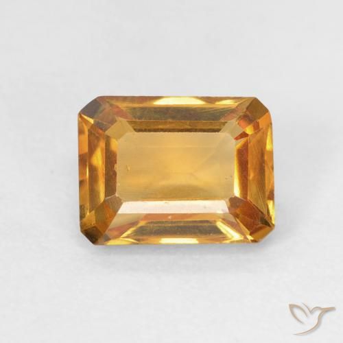 1.49ct 天然 深橙金 黄水晶, 祖母绿式切割, VVS-VS