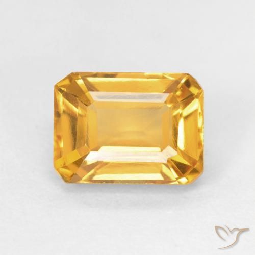 1.74ct 天然 金橙色 黄水晶, 祖母绿式切割, VVS-VS