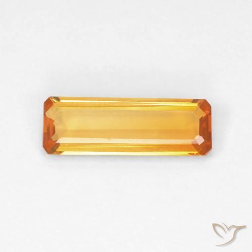 1.06ct 天然 深橙色-金色 黄水晶, 祖母绿式切割, VVS-VS