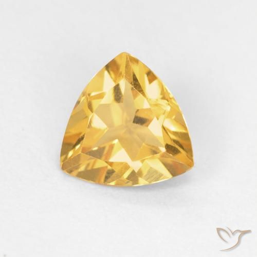 1.03ct 天然 亮金 黄水晶, 胖三角形, VVS
