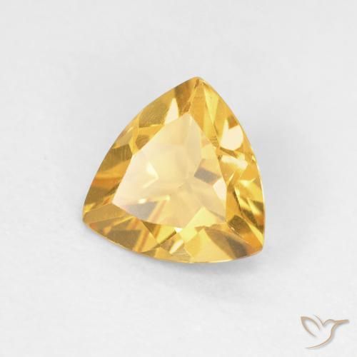 1.03克拉天然黄水晶，胖三角形，VVS