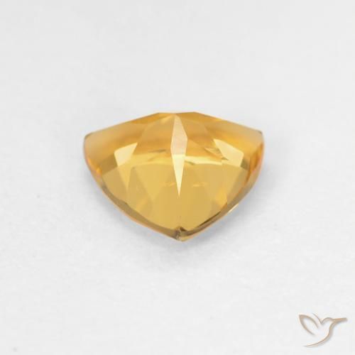1.03克拉天然黄水晶，胖三角形，VVS