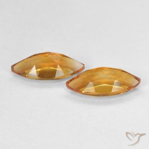 1.00克拉天然黄水晶，榄尖形，VVS-VS