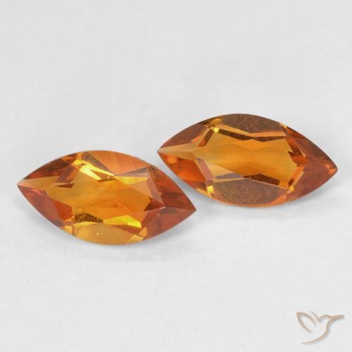 0.98克拉天然黄水晶，榄尖形，VVS