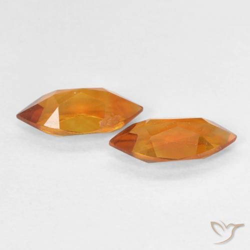 0.98克拉天然黄水晶，榄尖形，VVS