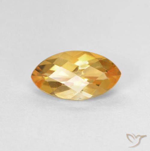 1.04ct 天然 金橙色 黄水晶, 榄尖形, VVS-VS
