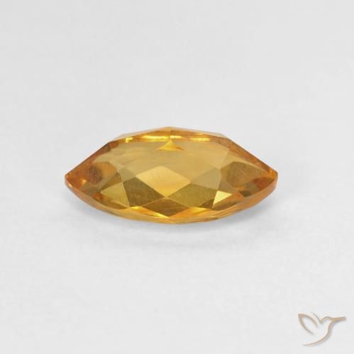0.95克拉天然黄水晶，榄尖形，VVS-VS