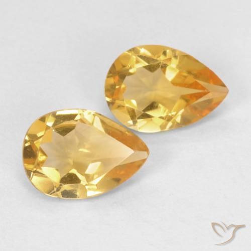 1.11克拉天然黄水晶，梨形，VVS