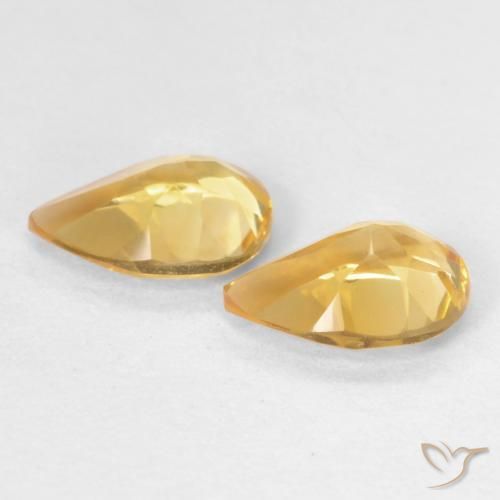 1.11克拉天然黄水晶，梨形，VVS