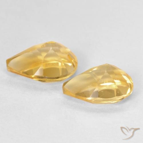 1.41克拉天然黄水晶，梨形，VVS