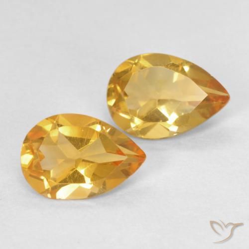 1.14克拉天然黄水晶，梨形，VVS