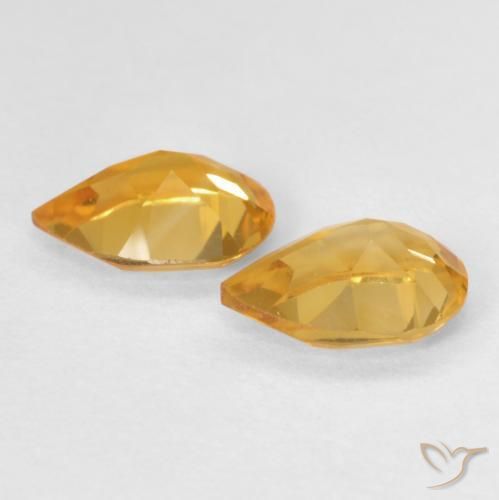 1.14克拉天然黄水晶，梨形，VVS