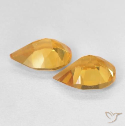 1.21克拉天然黄水晶，梨形，VVS