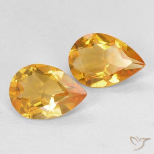 1.11克拉天然黄水晶，梨形，VVS