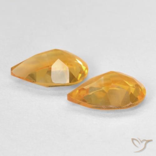 1.11克拉天然黄水晶，梨形，VVS