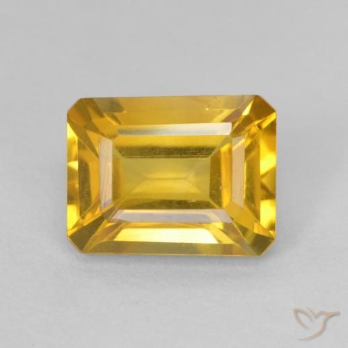 1.64ct 天然 金色 黄水晶, 祖母绿式切割, VVS