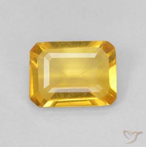 1.18ct 天然 金色 黄水晶, 祖母绿式切割, VVS