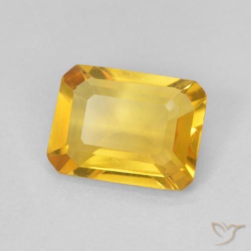 1.18克拉天然黄水晶，八边形，VVS