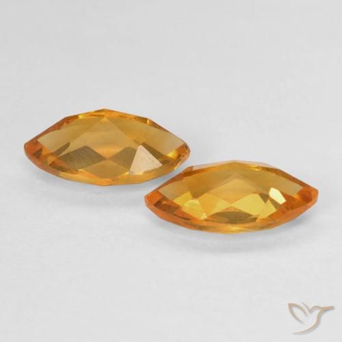 1.77克拉天然黄水晶，榄尖形，VS