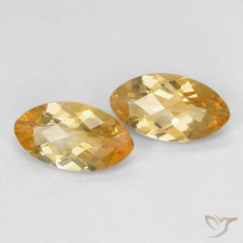 1.71克拉天然黄水晶，榄尖形，VS
