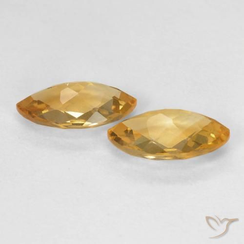 1.65克拉天然黄水晶，榄尖形，VS