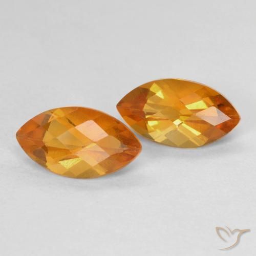 1.88克拉天然黄水晶，榄尖形，VS