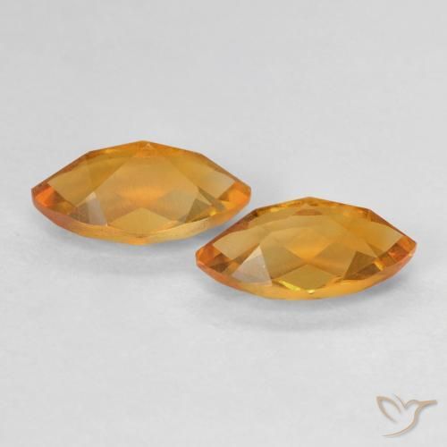 1.88克拉天然黄水晶，榄尖形，VS