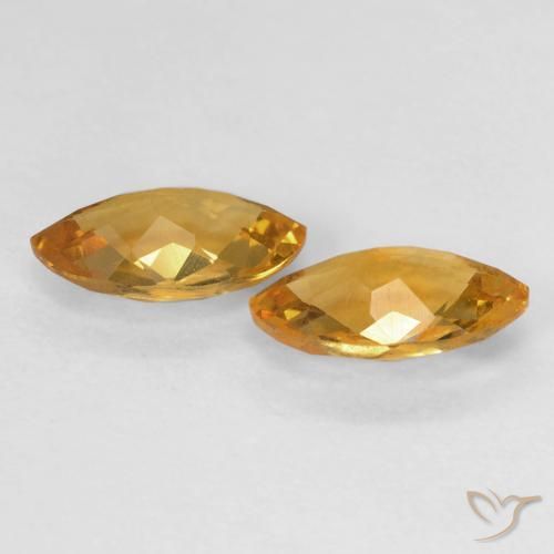 1.82克拉天然黄水晶，榄尖形，VS