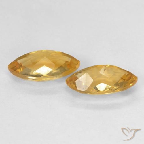 1.88克拉天然黄水晶，榄尖形，VS