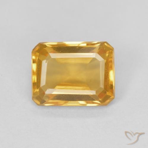 1.41ct 天然 金色 黄水晶, 祖母绿式切割, VVS-VS