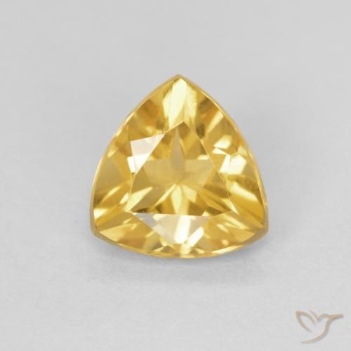 0.88ct 天然 金色 黄水晶, 胖三角形, VVS-VS