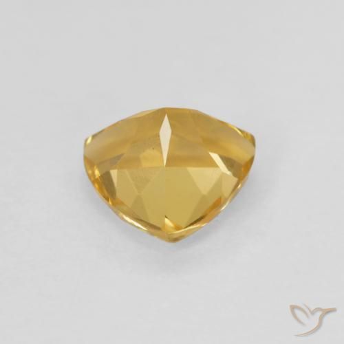 0.88克拉天然黄水晶，胖三角形，VVS-VS