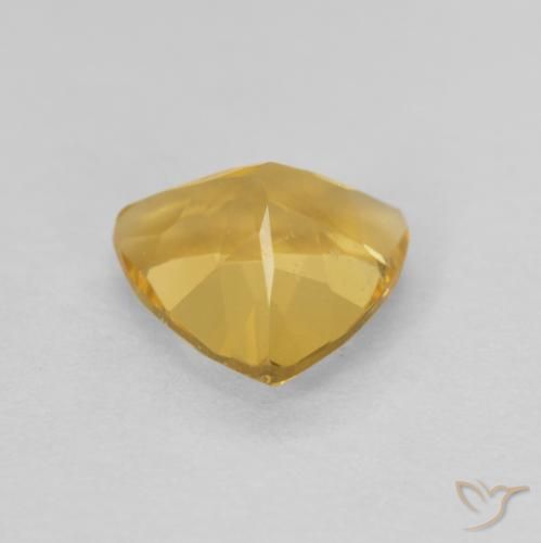 1.04克拉天然黄水晶，胖三角形，VVS-VS