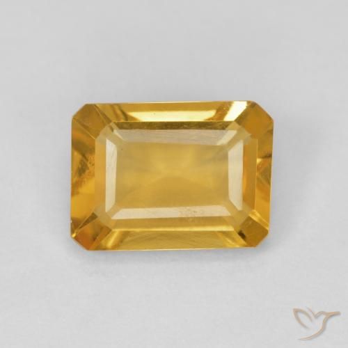 1.25ct 天然 金色 黄水晶, 祖母绿式切割, VVS-VS