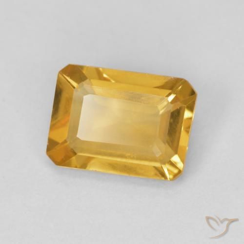 1.25克拉天然黄水晶，八边形，VVS-VS