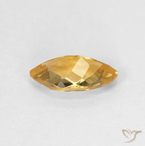 0.82克拉天然黄水晶，榄尖形，VVS-VS