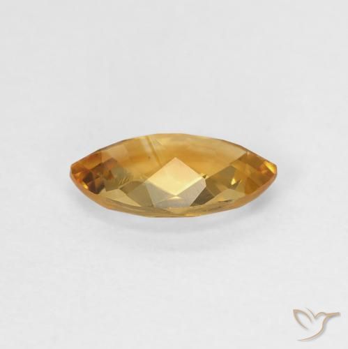 0.78克拉天然黄水晶，榄尖形，VVS-VS
