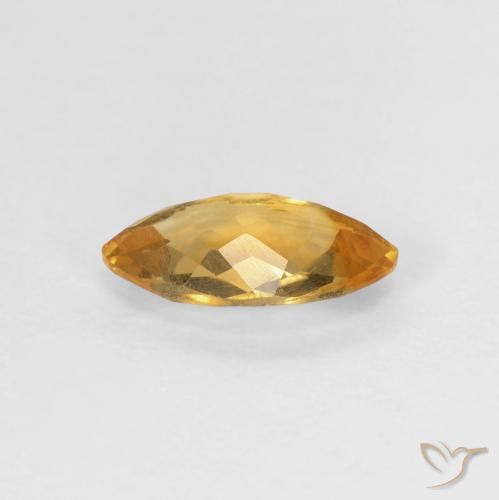 0.74克拉天然黄水晶，榄尖形，VVS-VS