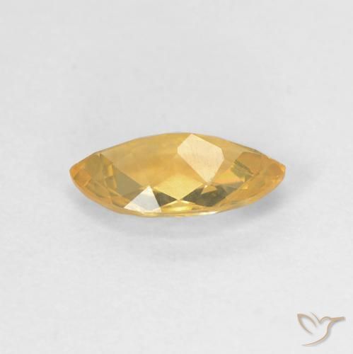 0.85克拉天然黄水晶，榄尖形，VVS-VS