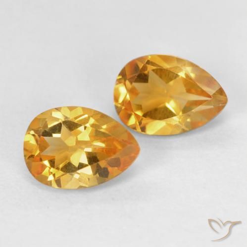 1.46克拉天然黄水晶，梨形，VVS-VS