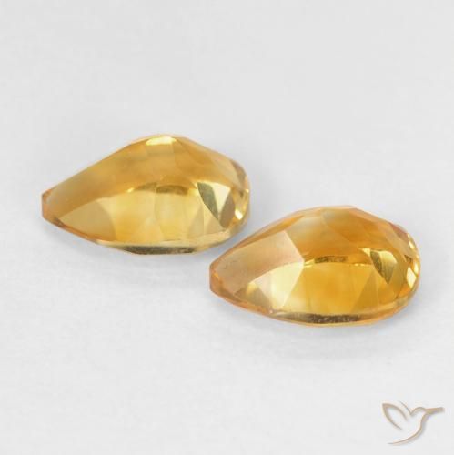 1.46克拉天然黄水晶，梨形，VVS-VS